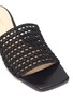 Detail View - Click To Enlarge - NICHOLAS KIRKWOOD - Alba' fish net knit metallic heel slides