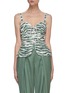 Main View - Click To Enlarge - CULT GAIA - Shari' graphic print sleeveless lace up corset top