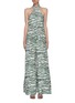 Main View - Click To Enlarge - CULT GAIA - Sandi graphic print halter neck wide leg jumpsuit