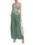 Figure View - Click To Enlarge - CULT GAIA - Whitney panel wide leg linen pants