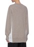 Back View - Click To Enlarge - THE KEIJI - Panelled cape sleeve V-neck cardigan