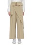 Main View - Click To Enlarge - THE KEIJI - Trench wrap panel wide leg pants