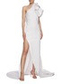 Figure View - Click To Enlarge - MATICEVSKI - 'Indelible' one-shoulder draped gown