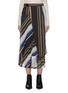 Main View - Click To Enlarge - TOGA ARCHIVES - Panelled pleated stripe wool midi skirt