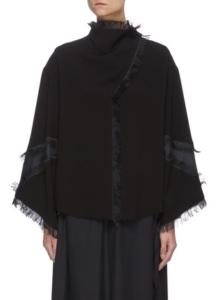 Main View - Click To Enlarge - TOGA ARCHIVES - Frayed edge georgette blouse