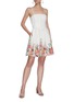 Figure View - Click To Enlarge - ZIMMERMANN - Bellitude' scalloped frill bustier linen dress
