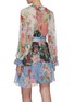 Back View - Click To Enlarge - ZIMMERMANN - 'Bellitude' colourblock floral print tassel waist silk mini dress