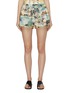 Main View - Click To Enlarge - ZIMMERMANN - Juliet island print elastic drawstring waist shorts