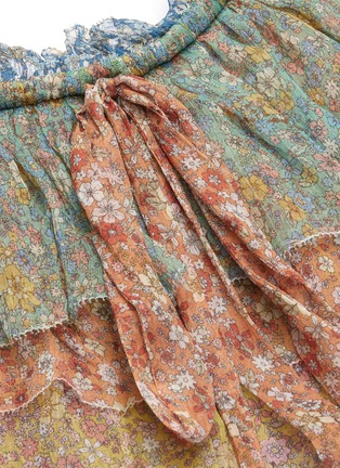  - ZIMMERMANN - Carnaby' off shoulder floral print ruffled crop silk top