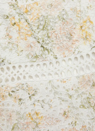 Detail View - Click To Enlarge - ZIMMERMANN - Amelie floral embroidered scalloped hem sundress