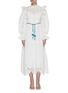 Main View - Click To Enlarge - ZIMMERMANN - 'Carnaby' floral broderie scallop trim stand collar maxi dress