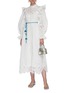 Figure View - Click To Enlarge - ZIMMERMANN - 'Carnaby' floral broderie scallop trim stand collar maxi dress
