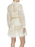 Back View - Click To Enlarge - ZIMMERMANN - Amelie floral embroidered balloon sleeve belted dress