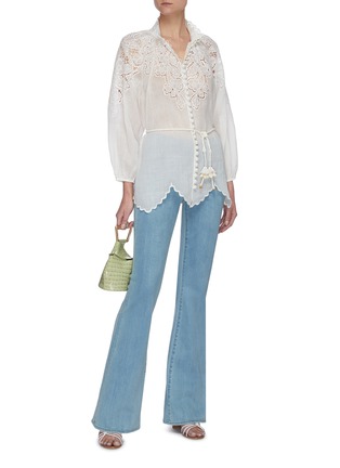 Figure View - Click To Enlarge - ZIMMERMANN - Carnaby' embroidered scalloped blouse