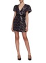 Figure View - Click To Enlarge - ROTATE - Frida sequin wrap front dress