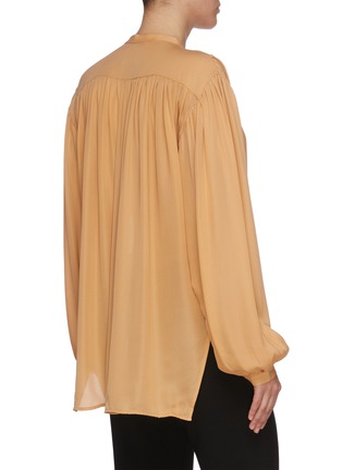 Back View - Click To Enlarge - KHAITE - 'Denny' semi sheer gathered blouse