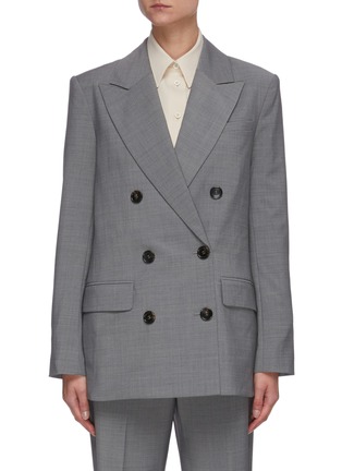 Main View - Click To Enlarge - TIBI - High cut back structured double breasted blazer