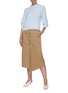 Figure View - Click To Enlarge - TIBI - 'Myriam' twill patch pocket snap skirt