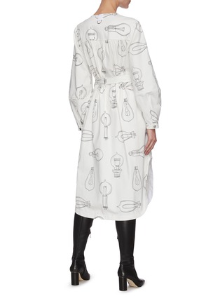 Back View - Click To Enlarge - TIBI - Lumiere print cotton twill shirt dress