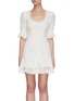 Main View - Click To Enlarge - SIMKHAI - 'Meg' broderie anglaise puff sleeve mini dress