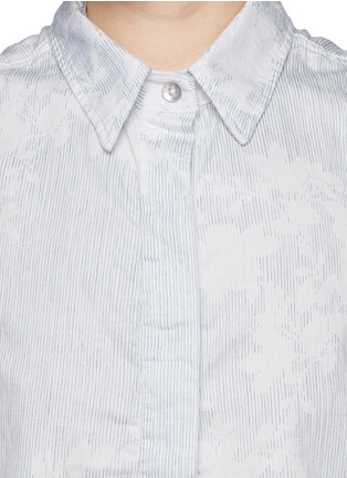 Detail View - Click To Enlarge - RAG & BONE - 'Tent' stripe shadow print sleeveless shirt