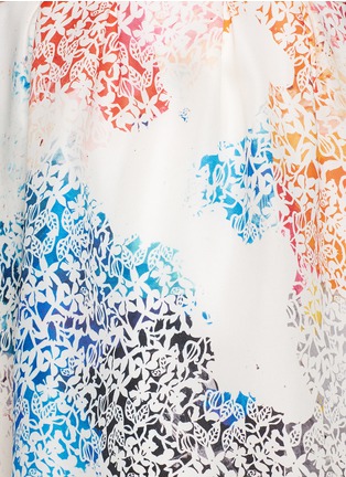 Detail View - Click To Enlarge - TANYA TAYLOR - Madison rainbow scroll flare skirt