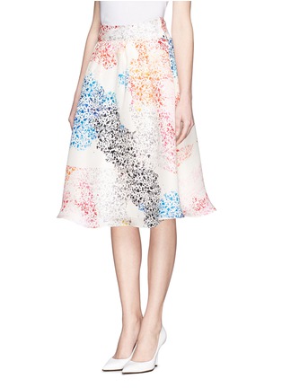 Front View - Click To Enlarge - TANYA TAYLOR - Madison rainbow scroll flare skirt