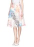 Front View - Click To Enlarge - TANYA TAYLOR - Madison rainbow scroll flare skirt