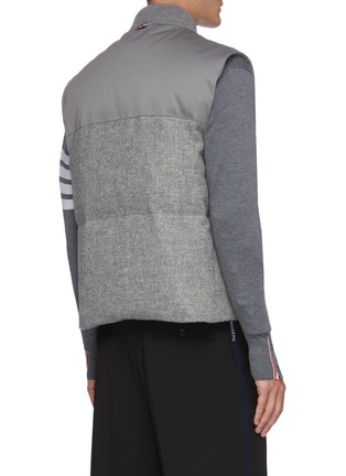Back View - Click To Enlarge - THOM BROWNE  - Down-filled snap front vest
