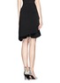 Back View - Click To Enlarge - PREEN BY THORNTON BREGAZZI - Front overlay asymmetrical skirt 