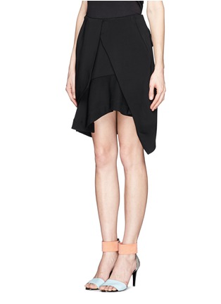 Front View - Click To Enlarge - PREEN BY THORNTON BREGAZZI - Front overlay asymmetrical skirt 
