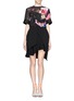 Figure View - Click To Enlarge - PREEN BY THORNTON BREGAZZI - Front overlay asymmetrical skirt 
