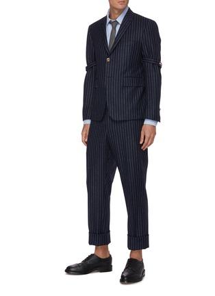 Figure View - Click To Enlarge - THOM BROWNE  - Armband pinstripe wool flannel blazer