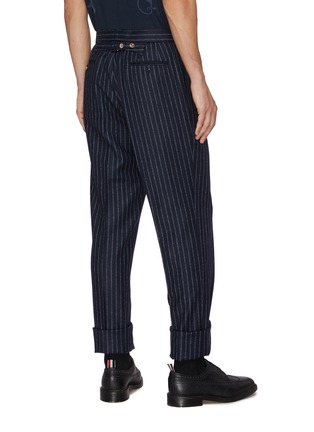 Back View - Click To Enlarge - THOM BROWNE  - Pinstripe wool flannel pants