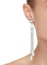 Figure View - Click To Enlarge - JOOMI LIM - Resin rose crystal pearl asymmetrical drop earrings