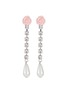 Main View - Click To Enlarge - JOOMI LIM - Resin rose crystal pearl drop earrings