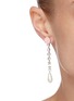 Figure View - Click To Enlarge - JOOMI LIM - Resin rose crystal pearl drop earrings