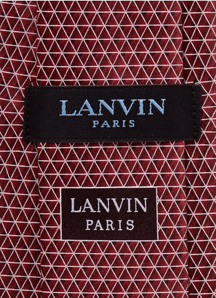 Detail View - Click To Enlarge - LANVIN - Geometric print silk tie