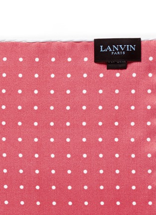 Detail View - Click To Enlarge - LANVIN - Contrast polka dot silk pocket square