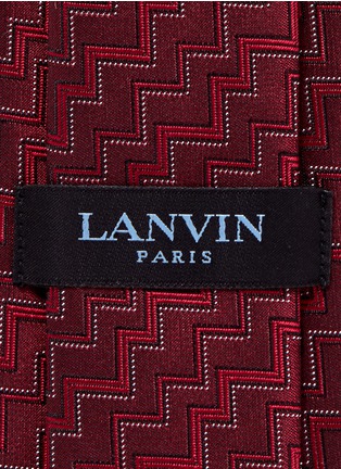 Detail View - Click To Enlarge - LANVIN - Diagonal chevron stripe silk tie