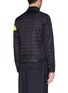 Back View - Click To Enlarge - MONCLER - 'Roi' neon stripe quilted jacket