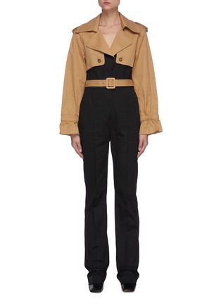 Main View - Click To Enlarge - SIMKHAI - 'Rowan" Cotton Trench Jumpsuit