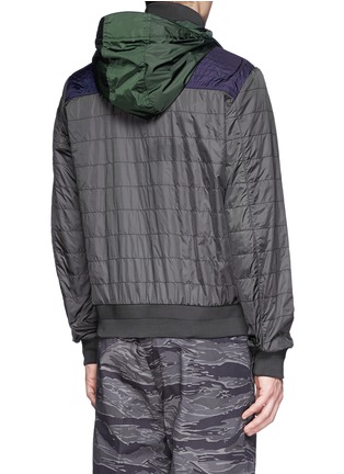 Back View - Click To Enlarge - MONCLER - 'Nathan' detachable hood quilted nylon jacket