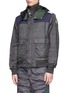 Front View - Click To Enlarge - MONCLER - 'Nathan' detachable hood quilted nylon jacket