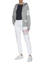 Figure View - Click To Enlarge - THOM BROWNE  - Four bar motif long sleeve compression T-shirt