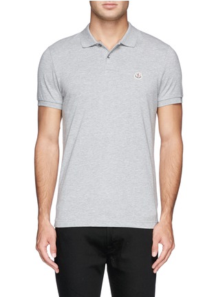 Main View - Click To Enlarge - MONCLER - Logo embroidery cotton polo shirt