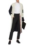Figure View - Click To Enlarge - THOM BROWNE  - 'Funmix' cable knit long cardigan