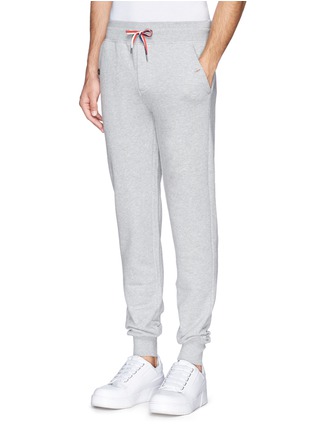 Front View - Click To Enlarge - MONCLER - Drawstring cotton French terry sweatpants