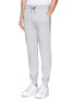 Front View - Click To Enlarge - MONCLER - Drawstring cotton French terry sweatpants