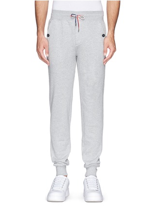 Main View - Click To Enlarge - MONCLER - Drawstring cotton French terry sweatpants